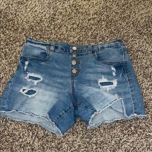 Wonder Nation Kids Denim Shorts with Distressed Look